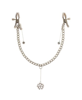 FETISH FANTASY SERIES CRYSTAL NIPPLE CLAMPS SILVER