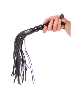 FETISH FANTASY SERIES BEADED CAT-O-NINE TAILS BLACK
