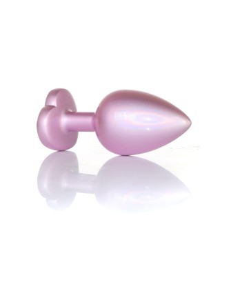 Plug-Jewellery Pearl Pink Heart PLUG- Clear L