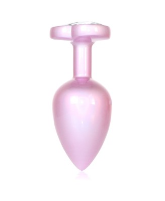 Plug-Jewellery Pearl Pink Heart PLUG- Clear L