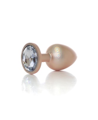 Plug-Jewellery Pearl Gold PLUG- Clear L