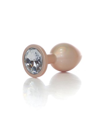 Plug-Jewellery Pearl Gold PLUG- Clear M