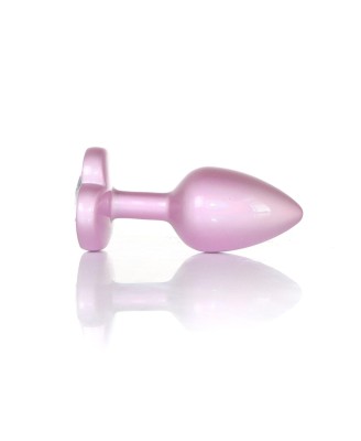 Plug-Jewellery Pearl Pink Heart PLUG- Clear S