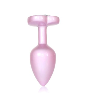 Plug-Jewellery Pearl Pink Heart PLUG- Clear S