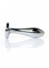 Jewellery Silver PLUG - Clear S - Srebrny Korek Analny z Kryształem