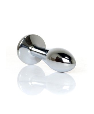 Jewellery Silver PLUG - Clear S - Srebrny Korek Analny z Kryształem