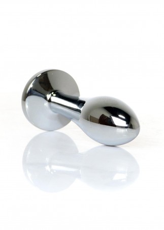Jewellery Silver PLUG - Clear S - Srebrny Korek Analny z Kryształem