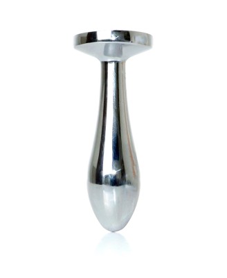 Jewellery Silver PLUG - Clear S - Srebrny Korek Analny z Kryształem