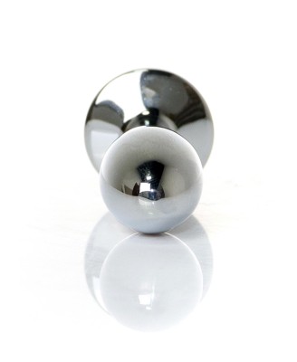 Jewellery Silver PLUG - Clear S - Srebrny Korek Analny z Kryształem