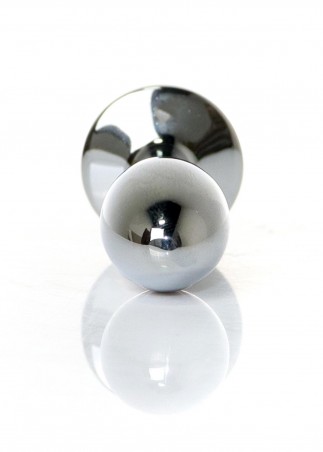 Jewellery Silver PLUG - Clear S - Srebrny Korek Analny z Kryształem