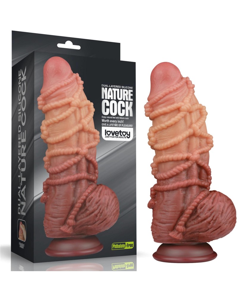 9.5'' Dual layered - Prążkowane Realistyczne Dildo 24 cm
