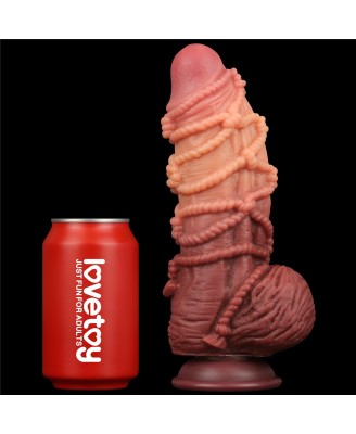 9.5'' Dual layered - Prążkowane Realistyczne Dildo 24 cm