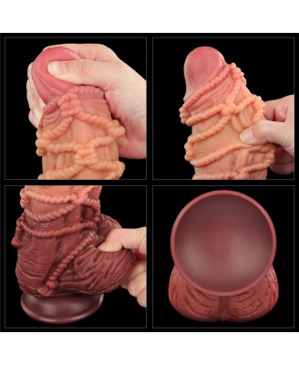 9.5'' Dual layered - Prążkowane Realistyczne Dildo 24 cm
