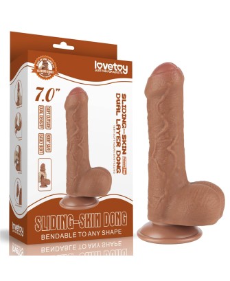 7'' Sliding Skin Dual Layer Dong Brown