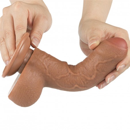 7'' Sliding Skin Dual Layer Dong Brown