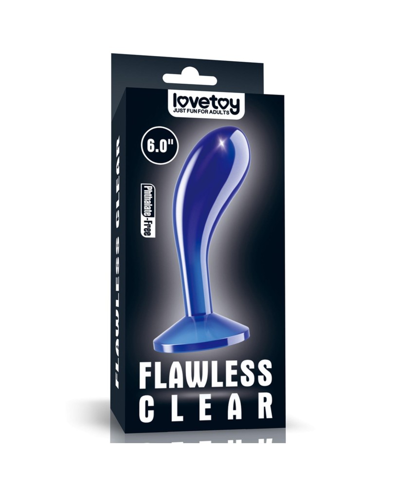 6.0'' Flawless Clear Prostate Plug - Korek Punktu P - Niebieski