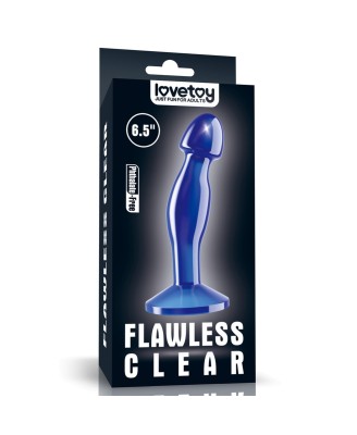 6.5'' Flawless Clear Prostate Plug - Korek Punktu P - Niebieski