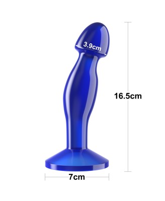 6.5'' Flawless Clear Prostate Plug - Korek Punktu P - Niebieski