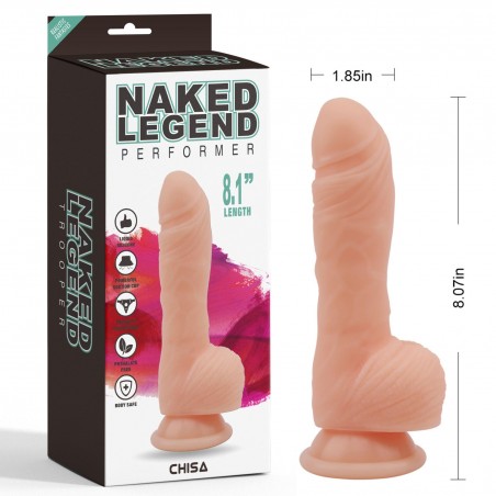 Performer - Flesh - Cieliste Dildo z Jądrami 20,5 cm