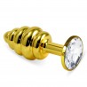 Gold Spiral Plug Clear - Korek Analny