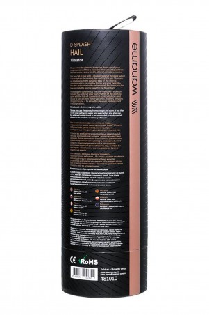 Unrealistic WANAME D-SPLASH HAIL vibrator, silicone, black, 23.8 cm