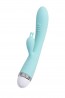 Vibrator with clitoral stimulator Flovetta by Toyfa Iris, silicone, mint, 22 cm