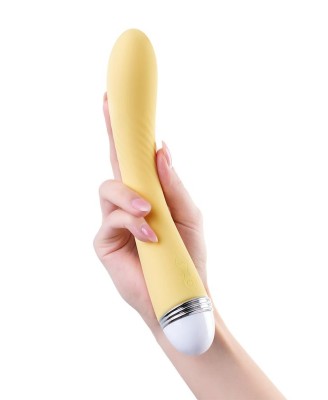 Vibrator Flovetta by Toyfa Calla, silicone, yellow, 22 cm