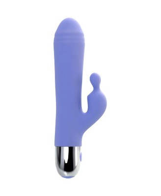 Vibrator with clitoral stimulation Flovetta Crocus, silicone, purple, 17.5 cm