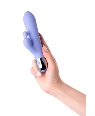 Vibrator with clitoral stimulation Flovetta Crocus, silicone, purple, 17.5 cm