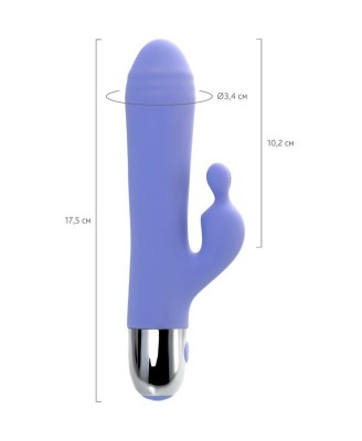 Vibrator with clitoral stimulation Flovetta Crocus, silicone, purple, 17.5 cm