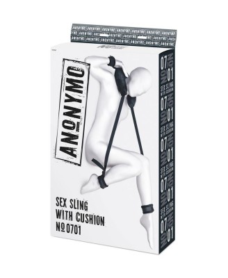 Anonymo fixing sling with pillow, velour, black, 127 cm