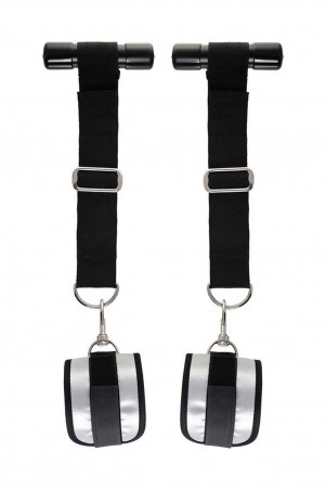 Anonymo hand clamps, polyester, silver, 23 cm