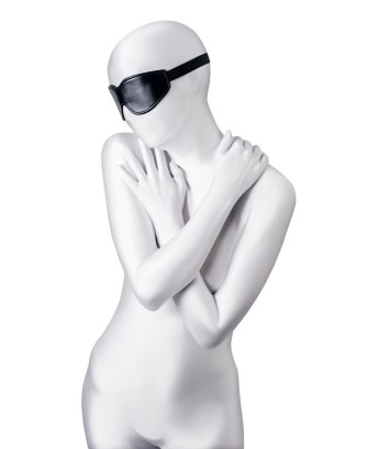 Anonymo mask, PU leather, black, 26.5 cm