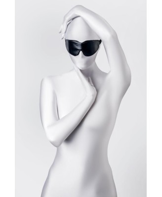 Anonymo mask, PU leather, black, 26.5 cm