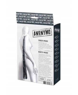 Anonymo flogger, PU leather, black, 64 cm