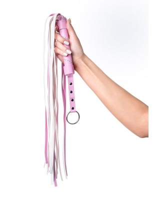 Anonymo flogger, PU leather, pink, 64 cm