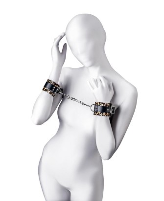 Anonymo handcuffs, PU leather, print, 19.5 cm