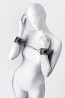 Anonymo handcuffs, PU leather, print, 19.5 cm