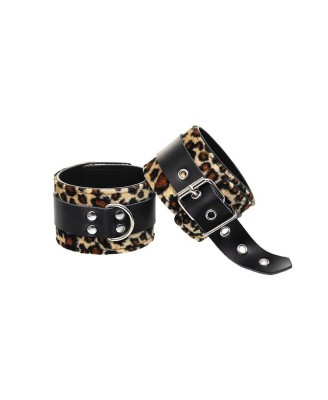 Anonymo handcuffs, PU leather, print, 19.5 cm