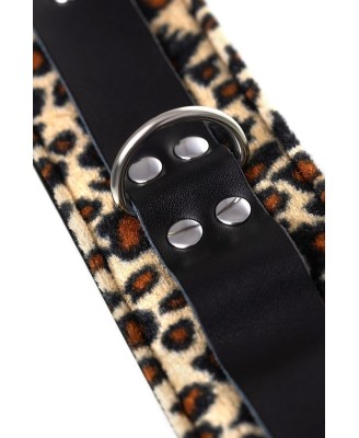 Anonymo handcuffs, PU leather, print, 19.5 cm