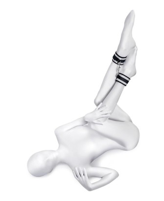 Anonymo anclecuffs, polyester, silver, 28.5 cm
