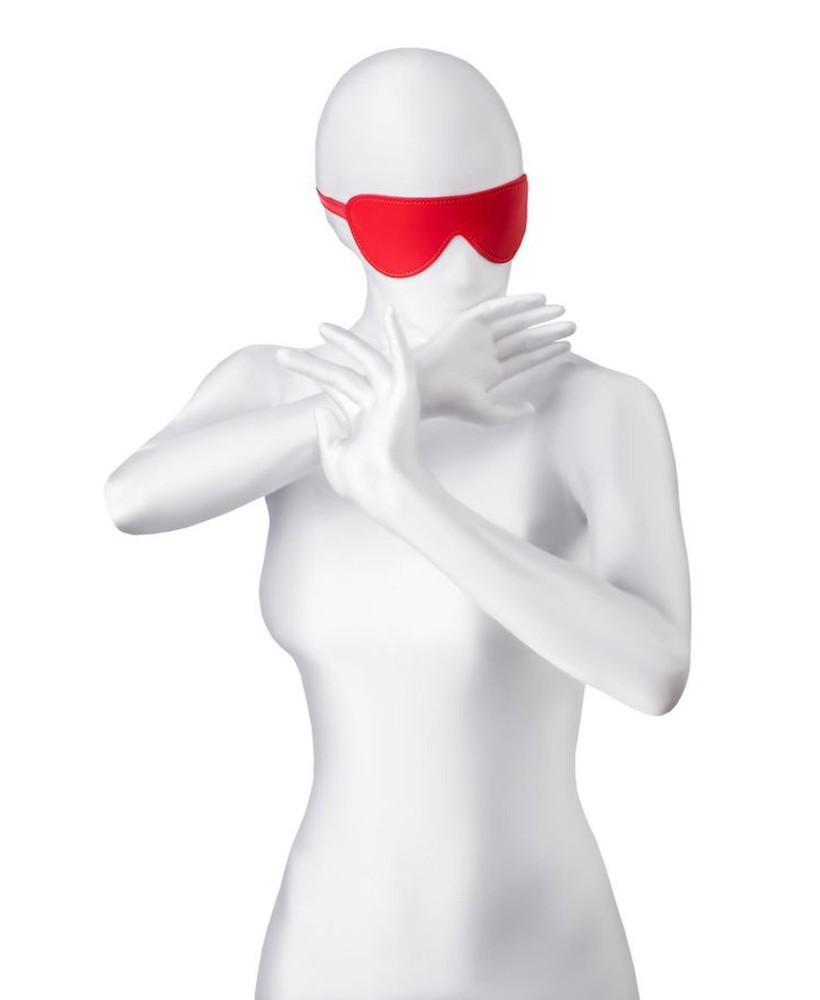 Anonymo mask, PU leather, red, 65 cm