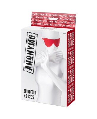 Anonymo mask, PU leather, red, 65 cm