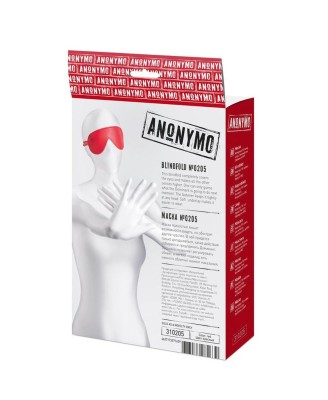 Anonymo mask, PU leather, red, 65 cm