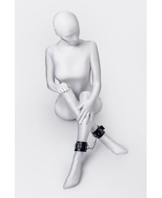 Anonymo handcuffs, PU leather, black, 26.5 cm