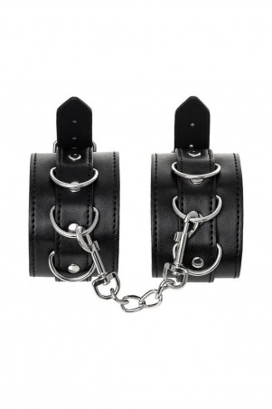 Anonymo handcuffs, PU leather, black, 26.5 cm