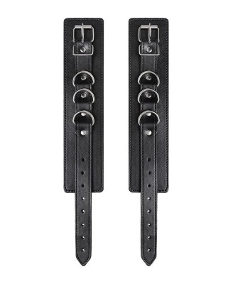 Anonymo handcuffs, PU leather, black, 26.5 cm