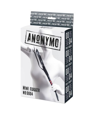 Anonymo flogger, PU leather, black, 45 cm