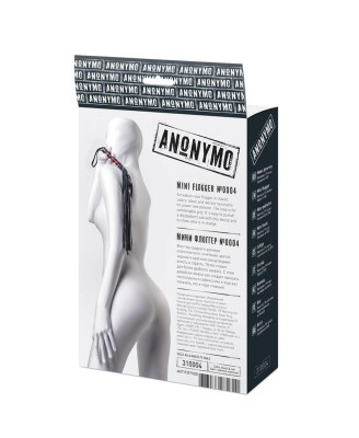 Anonymo flogger, PU leather, black, 45 cm
