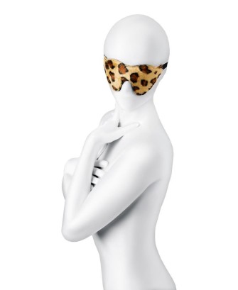 Anonymo mask, PU leather, print, 26 cm
